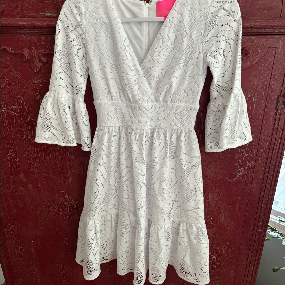 Lilly Pulitzer Elegant White Lace Dress